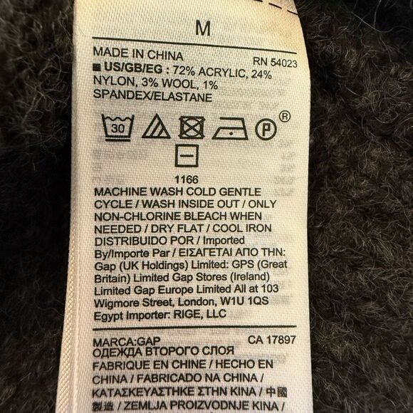 Gap Dark Heather Gray Oversized Long Hooded Cardigan Sz M Cozycore, Lounge - Picture 14 of 15